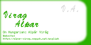 virag alpar business card